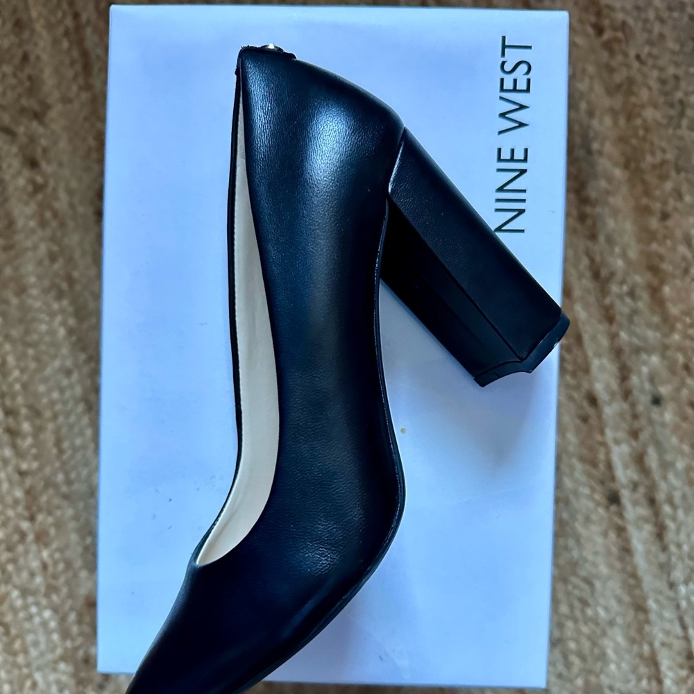 Nine West Classic Black Block Heels